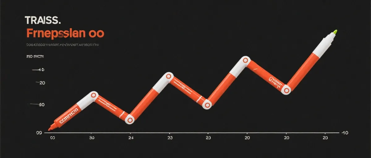 折线走势示意图